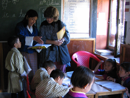 Susan and Dendy in traditional class